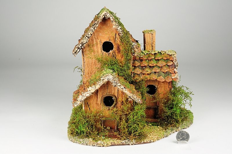 House Nat. Cone Chip Roof, 3 Attached 10"x9''H