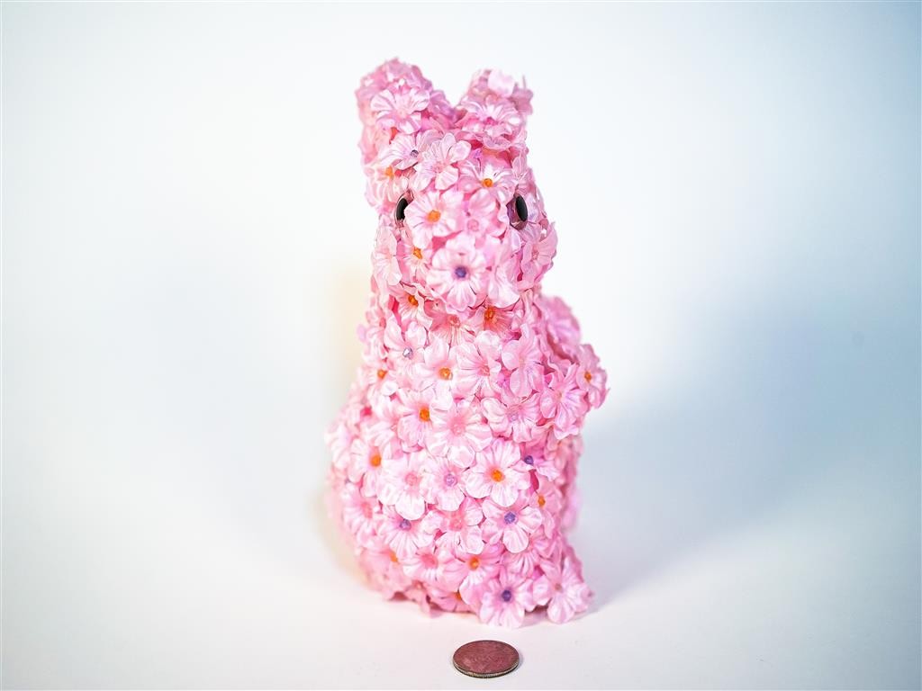 Rabbit Pink Flower Body Standing