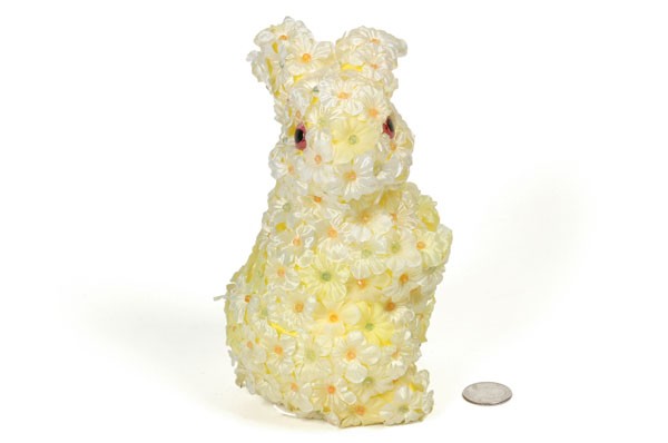 Rabbit Lte Yellow Flower Body Standing 7"