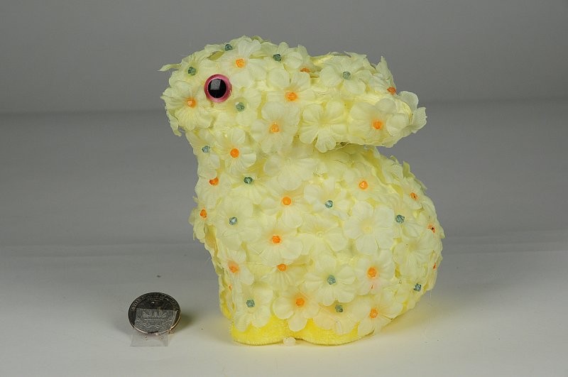 Rabbit Yellow Flower Sitting 7"