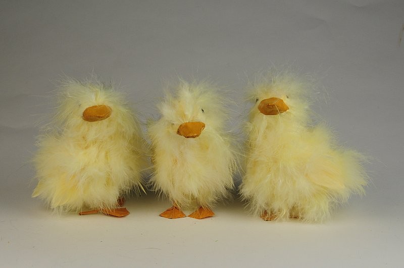 Duck Fuzzy Yellow Asst*3 4"