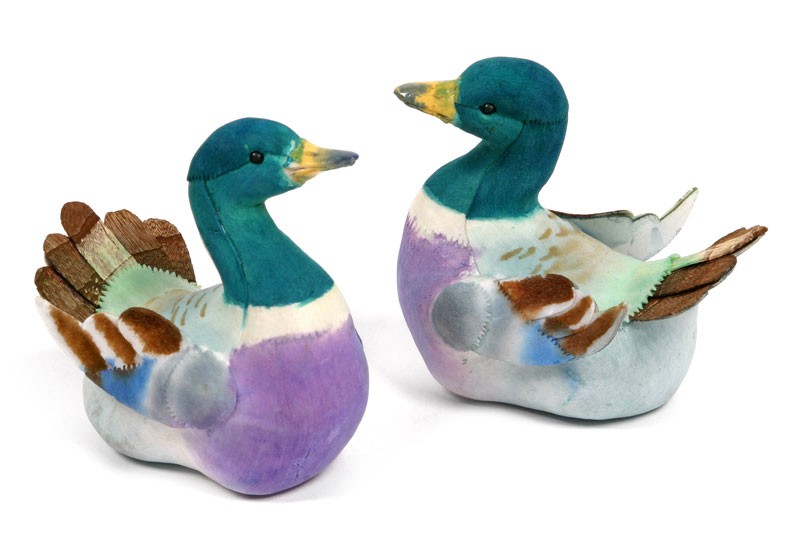 Duck Mallard Grn/Purple Asst*2 3"