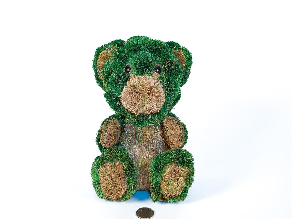 Bear Green/Brn Jute Sitting 7.5"