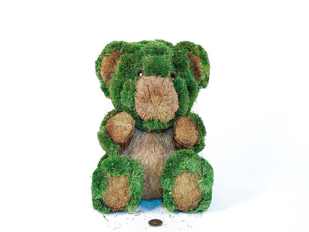 Bear Green/Brn Jute Sitting 11"