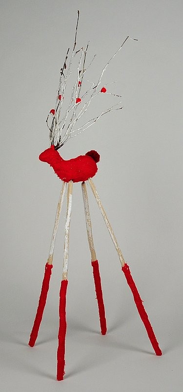 Deer Cartoon Red Knits 20"