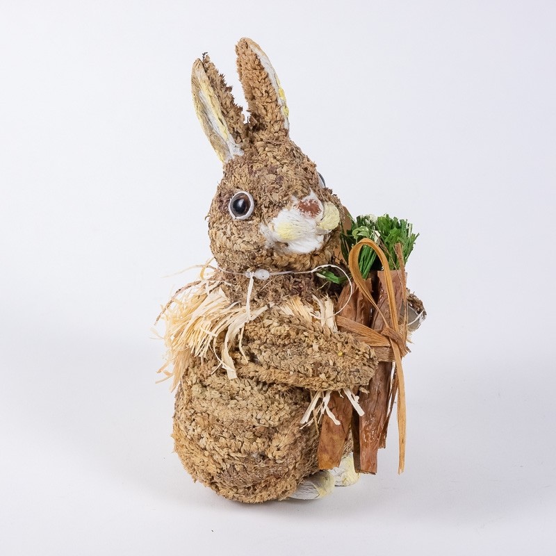 Rabbit Brn Jute w/Carrots 5"