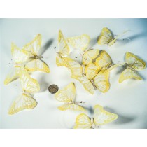 Butterfly Garland Yellow w/Glit 4"