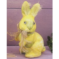 Rabbit Yellow Leaves w/Rafia Standing