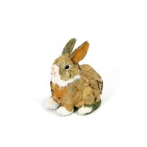 Rabbit Lte Brown Leaf/Grass Sitting 6"