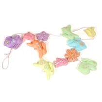Rabbit Multi-Color Garland w/Flower 4'