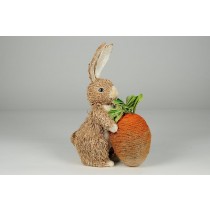 Rabbit Nat. Jute w/Big Carrot 9"