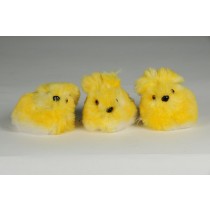 Rabbit Yellow Fur Lying Down Asst*3 2.5"