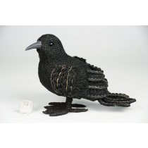Crow Black Burlap 7"x5"