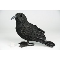 Crow Black Burlap 6.5"x8.5"