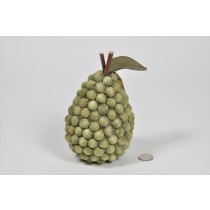 Pear Lte Green Wood Bead 7"