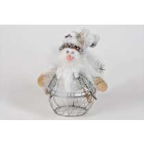 Snowman Container White 6"