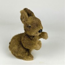 Rabbit Brown Jute Standing w/Hand Out 6"