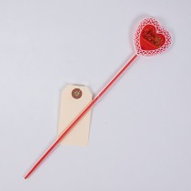 Heart Red Valentine Pick 12"