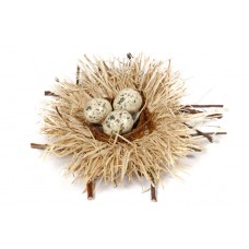 Nest Nat. Husk/Twig/Egg 4"