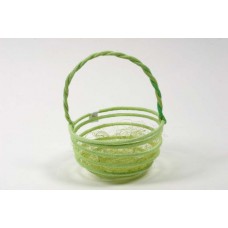 Easter Basket Circular Grn w/Jute 5"