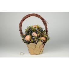 Egg Basket Grn/Blue Arrangement 11"