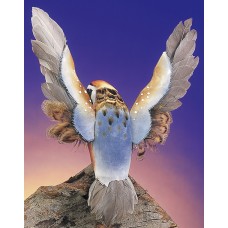 Bird Quail Blue Flying 8"