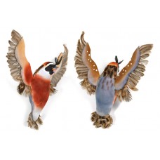 Bird Quail Blue Flying 6"