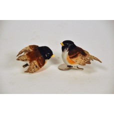 Bird Chikadee Blk Head w/Clip 3"