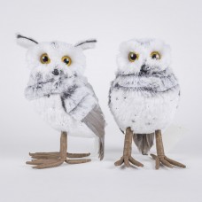 Owl Gray Fur Asst*2 7"