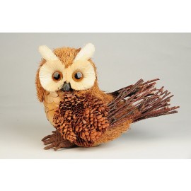 Owl Pinecone/Sisal 5"