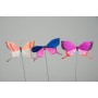 Butterfly Pnk/Blu/Org/Wht Asst 4"
