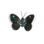 Butterfly Black w/Blue Glit 3"