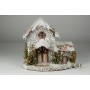 House Snow Nat. Bark w/Berry 8"x7.5"H