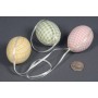 Egg Painted Fabric w/Hanger Asst*3 2.25"