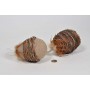 Egg Brown Straw/Thread w/Hanger x2 5"